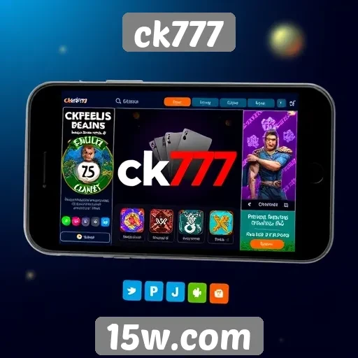 Interface do ck777 é otimizada para dispositivos móveis
